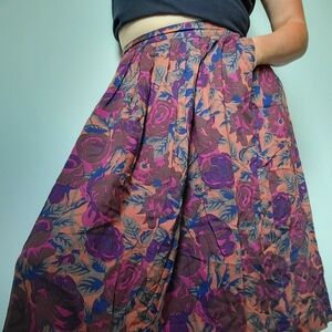 Vintage Midi skirt 'Elkins Robert international' 50s style vintage with pockets!